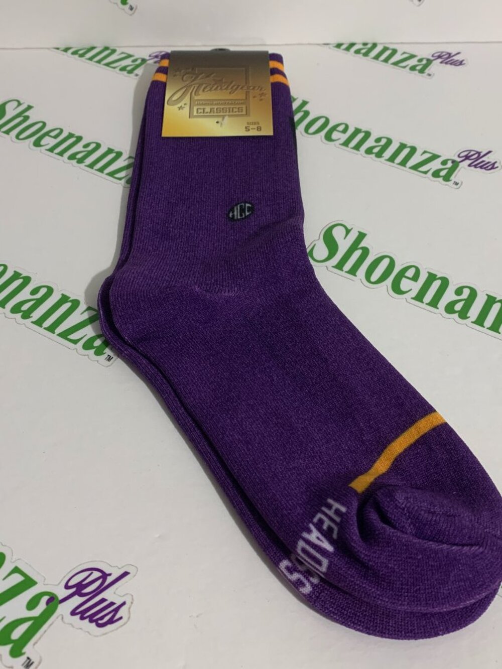 Headgear Classics Socks Martin Lawrence Crew Purple Black Mens Size 5 - 8